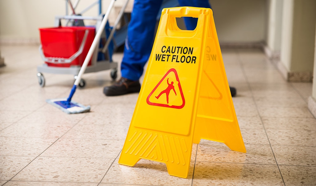 caution wet floor sign 